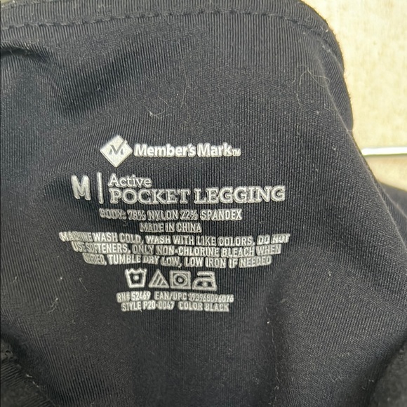 Women's Black High-Waisted Leggings - Member's Mark - Picture 5 of 6